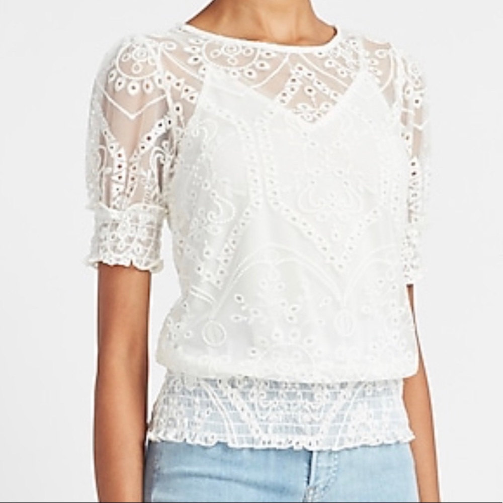Express lace top size XS